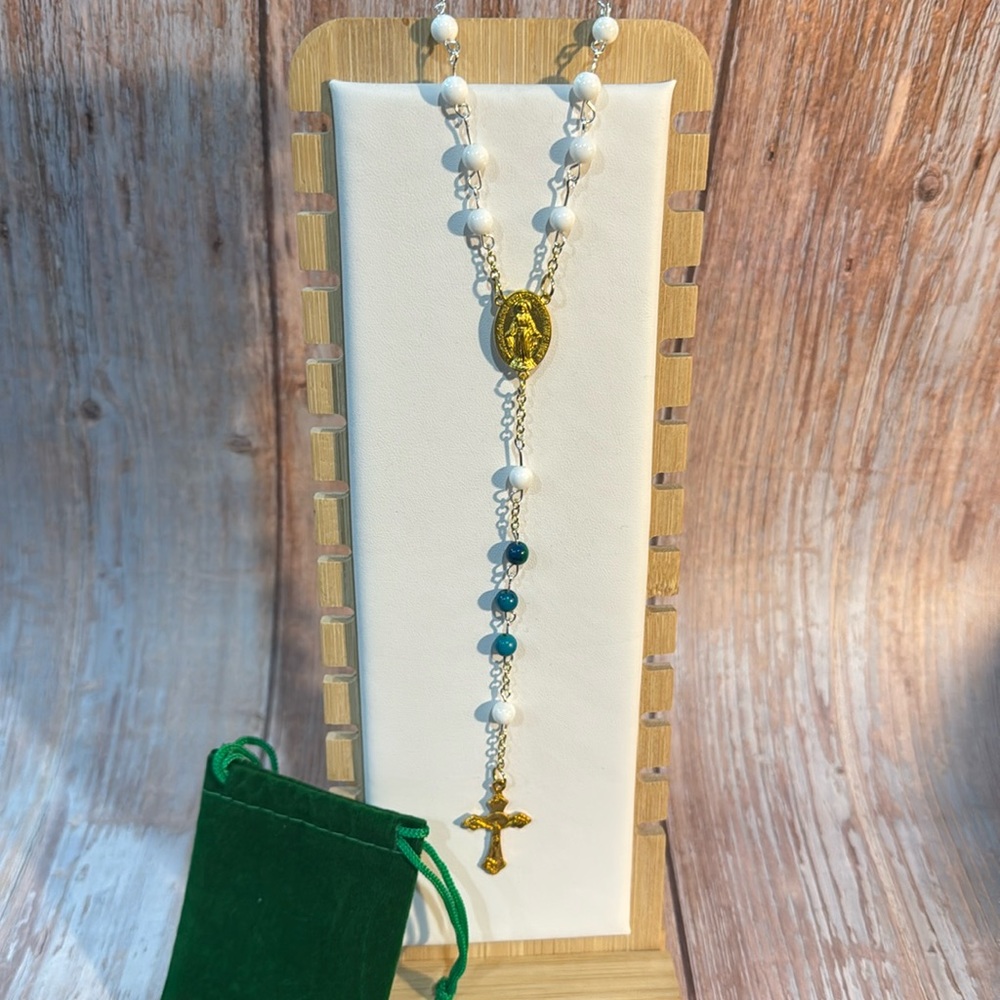 NEW Handmade 39” Beaded Rosary Item #PHK1064